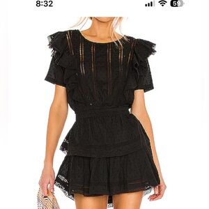 LoveShackFancy Natasha Black Dress